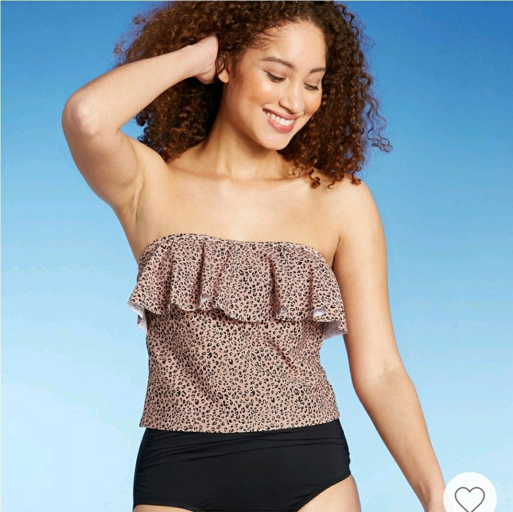 Kona sol women's tankini leopard print size small